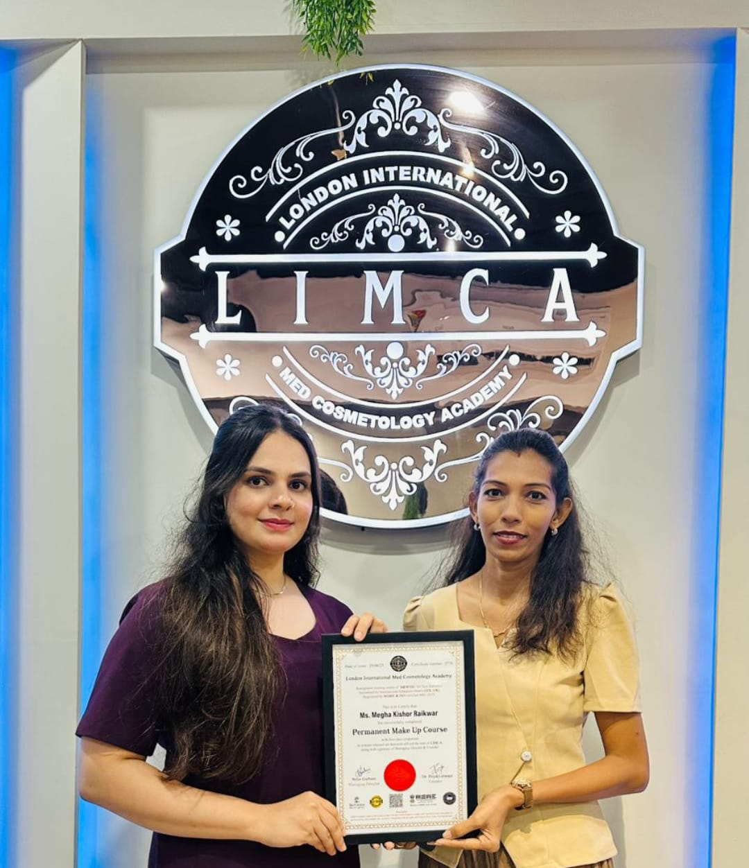 Owner receiving certificate